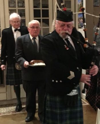 Piper at Robbie Burns Dinner